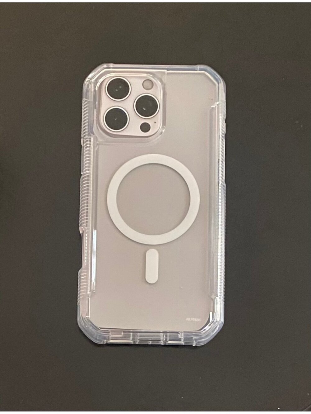 Onn Rugged Case for iPhone 16 Pro Max Clear